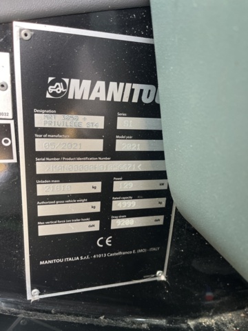 1078743-46 Telescopic loader Manitou MRT 3050 Privilege 2021 30m 5t