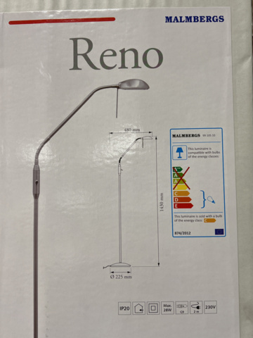 1184423-3 Golvlampa Malmbergs Reno