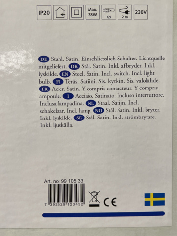 1184423-4 Golvlampa Malmbergs Reno