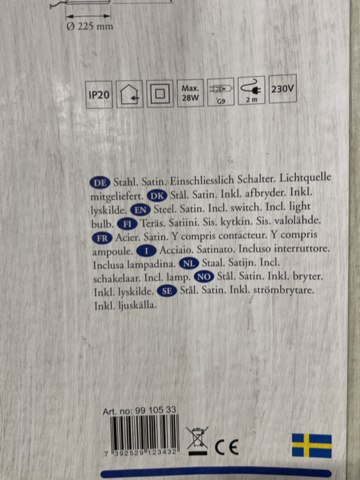 1184427-4 Golvlampa Malmbergs Reno