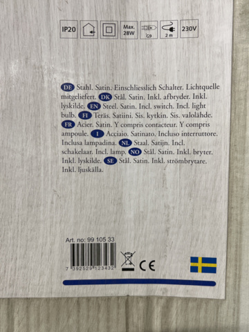 1184427-5 Golvlampa Malmbergs Reno