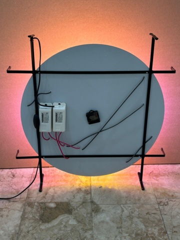 1185758-2 New Wurlitzer music neon with built-in clock 70x70 cm