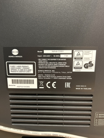 1149735-5 Multifunction printer Konica Minolta bizhub C3351