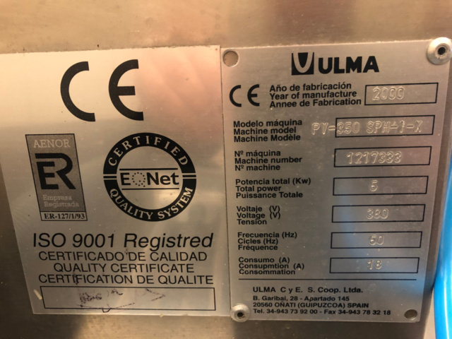 1186039-18 Packaging machine Ulma Flowpac PV-350 SPH-I-X