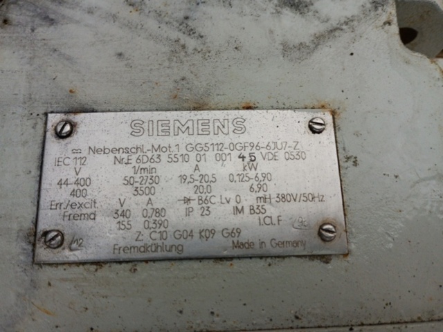 1186291-5 Generator Siemens, renoverad