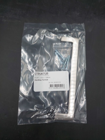 1186301-2 25 st Struktur handtag, 128 mm - Frakt ingår