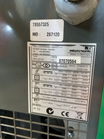 1068099-5 MIG/MAG welding Migatronic Sigma 400