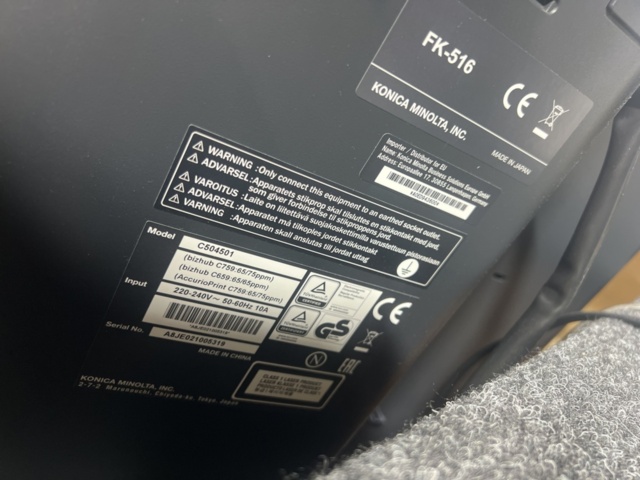 1052005-4 Multifunctional color printer - Konica minolta bizhub C759