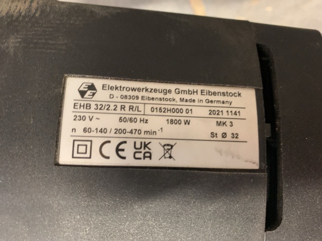 1068103-8 Hand drill with auger EIBENSTOCK EHB 32/2.2 RR/L