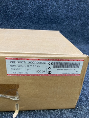 1186266-4 10 batteries Bosch PBA 12V 2.5Ah