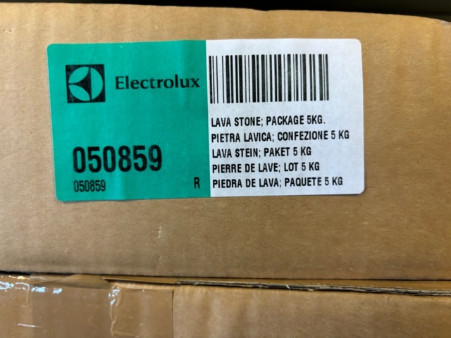 899339-2 Electrolux Professional 050859 BARBECUE CHARCOAL/LAVA STONE 5 x 5 kg