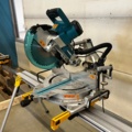 1145327-2 Miter saw on stand, Makita LS1019L on DeWalt stand