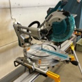 1145327-4 Miter saw on stand, Makita LS1019L on DeWalt stand