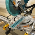1145327-7 Miter saw on stand, Makita LS1019L on DeWalt stand