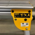 1145327-9 Miter saw on stand, Makita LS1019L on DeWalt stand