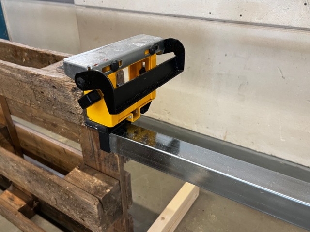 1145327-10 Miter saw on stand, Makita LS1019L on DeWalt stand