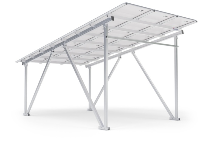 1188758-3 Carport for 1 car with solar panels, 4.92 kW Fullblack