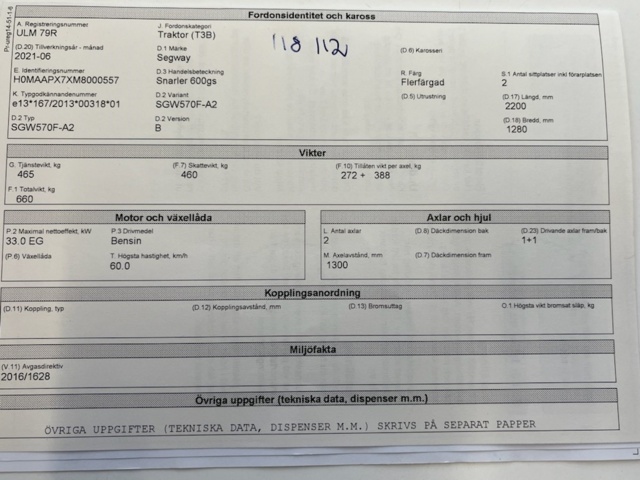 1189112-23 ATV Segway 600 Snarler 4x4 AT6S 2022 (172km)