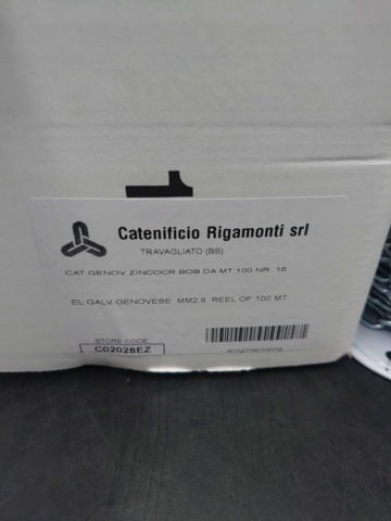 1189483-3 Chain Catenificio Rigamonti, C02028EZ, 100 meters