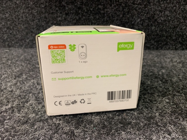 1189635-3 Efergy Ego Wi-Fi Connected Smart Socket