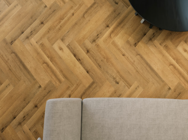 1189399-2 Luxury oak fiskben, 105 kvm vinylgolv