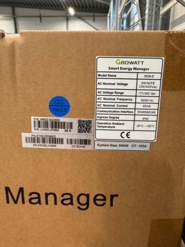 1030929-2 Smart energy meter, Growatt SEM-E (50kW)