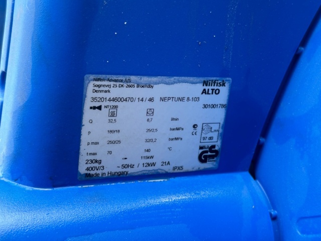 1144171-7 Hot water washer Nilfisk Alto Neptune 8