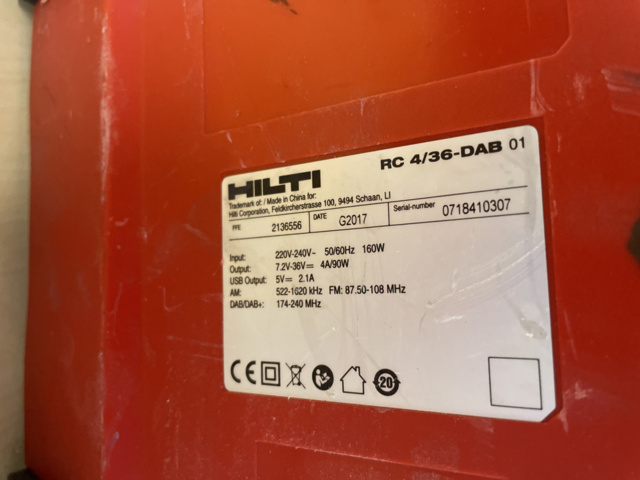 1151867-3 Bluetooth radio Hilti and impact drill Hilti TE 7-C