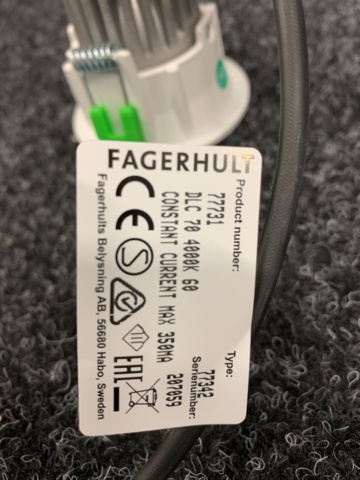 1190957-3 24 LED spotlights Fagerhult DLC 70