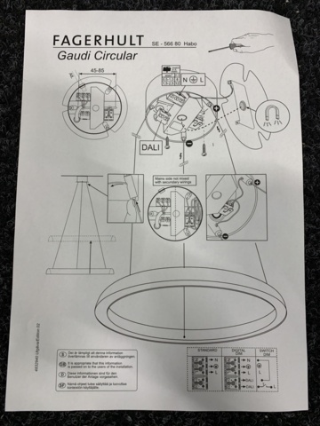 1190982-7 Pendant lamp fagerhult Gaudi 700 36W