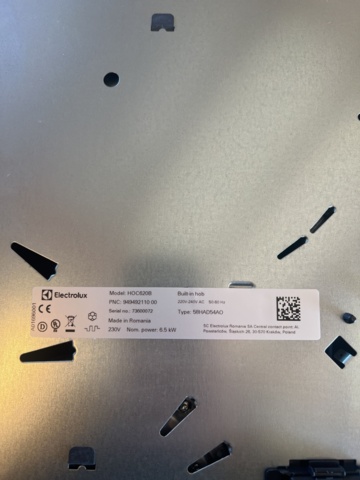 1121750-5 2st Nya Glashälls spisar Electrolux HOC620B