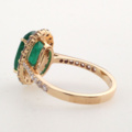 1193138-6 Ring 18K Gold with Emerald and Diamonds