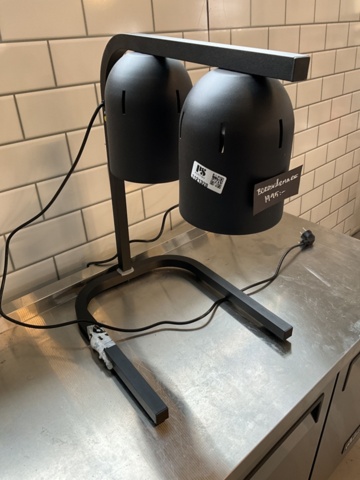 1121328-4 Double heat lamp on stand