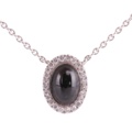 1193164-1 Necklace Hans D. Krieger 18K White Gold with Jet and Diamonds