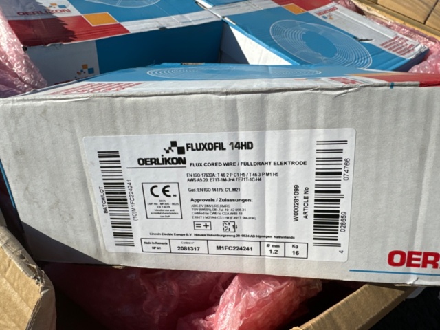 1193200-2 4 rolls Fluxofil 14HD welding wire
