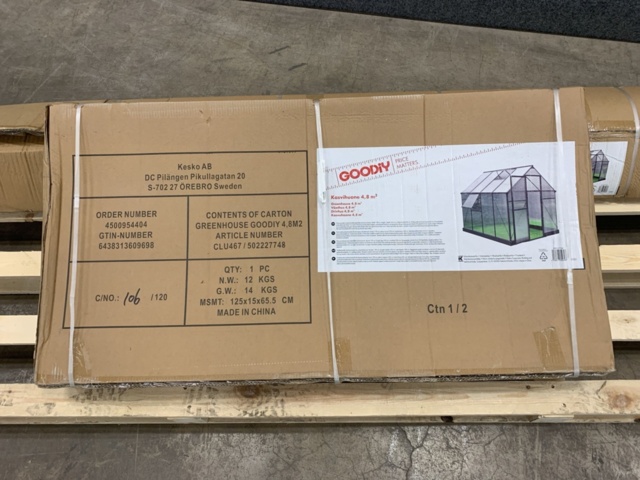 1193355-3 Greenhouse Goodiy 4.8 m² gray