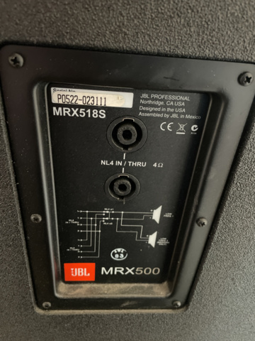 1150163-2 2 JBL Subwoofer MRX 500