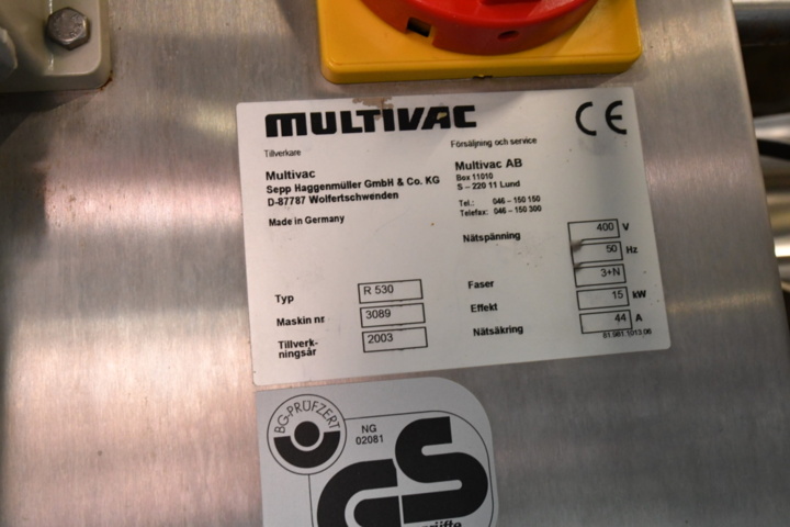 1193640-28 Multivac R530 complete with labeling etc