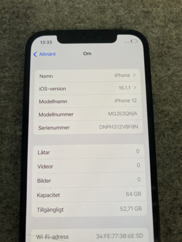 1055192-6 Apple iPhone 11 64 GB Reparationsobjekt