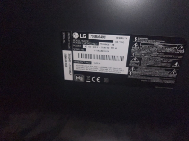 1177559-5 TV 70" - LG 70UU640C