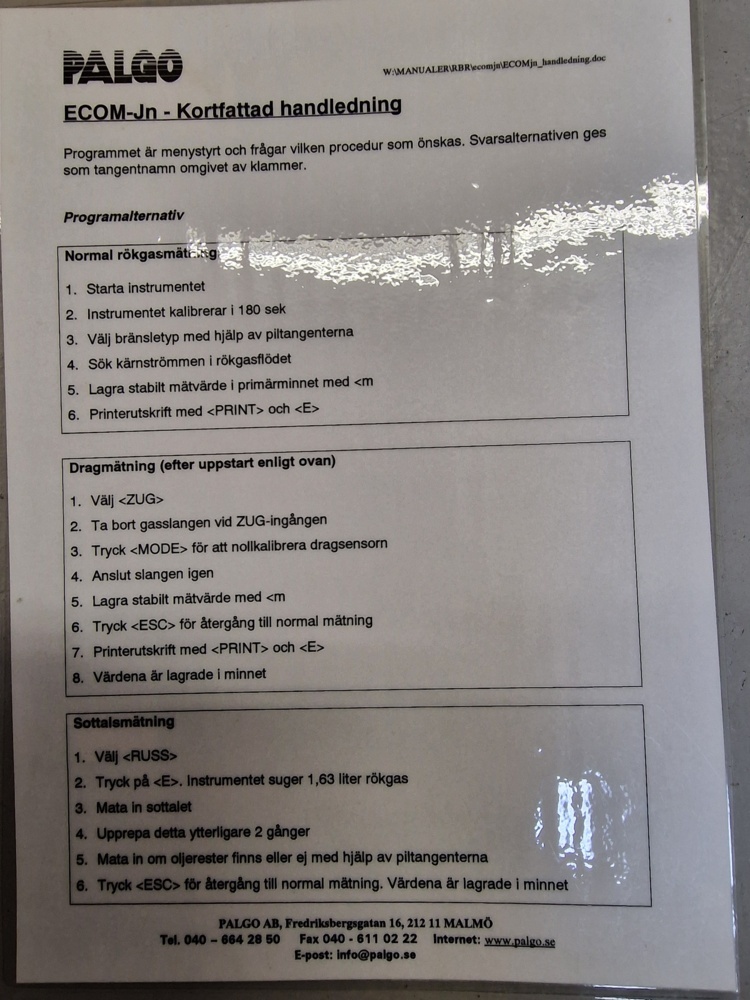 Rökgasanalysator - Palgo rbr-ecom JN | PS Auction