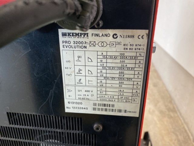 1171142-11 Migsvets Kemppi Pro 3200 Evolution Synergic