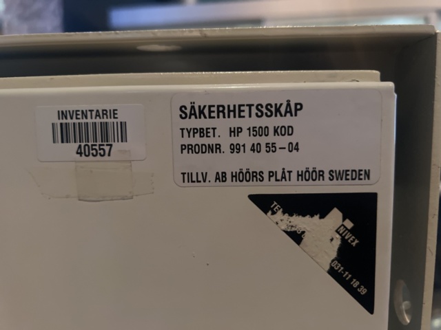 1177574-4 Safe Nivex HP 1500 KOD