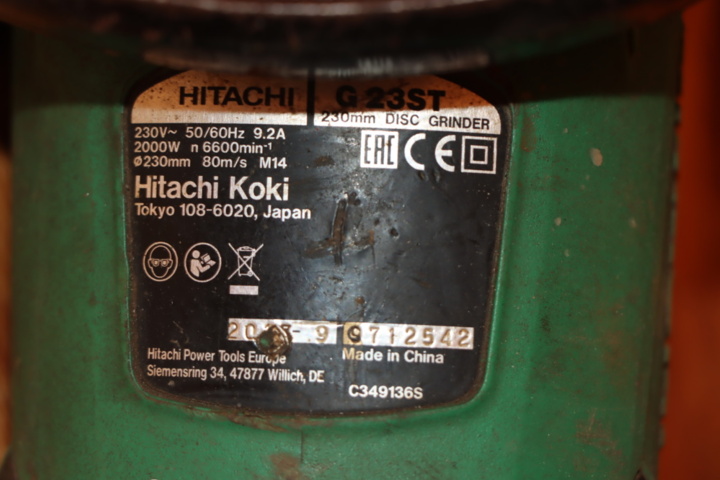 1173563-3 Hitachi G 23ST Angle grinder