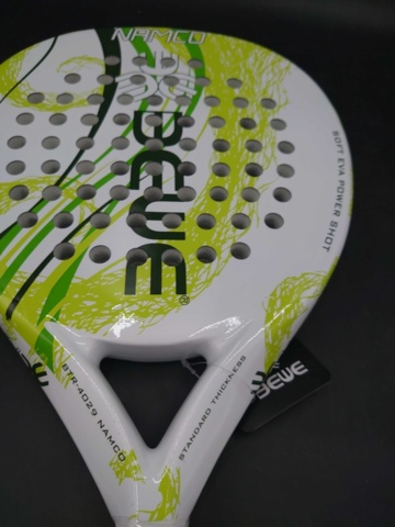 1199940-9 Bewe Wintop padel racket carbon fiber, white/green - Shipping included