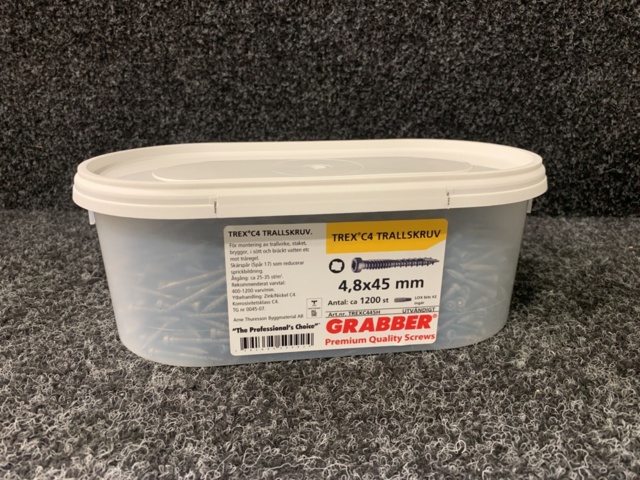 1200867-2 3 Packs Trallscrew 4.8x45, Grabber TREX C4