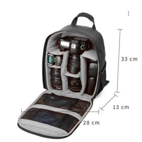 1201144-1 Kameraväska Svart-Grå