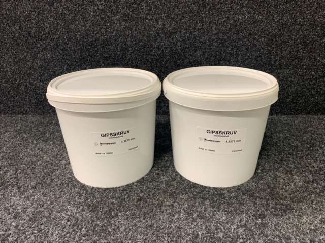 1201074-1 2 buckets Plaster screw 4.3x75 mm
