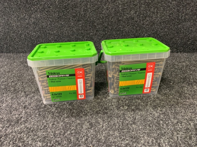 1201229-1 2 pcs Packages Wood screw 6.0x120 mm, Essve