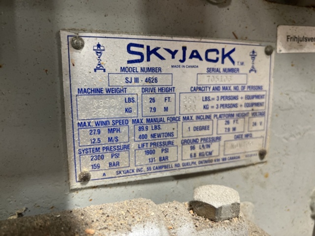 1152976-13 Scissor lift Skyjack, work platform for 3 people